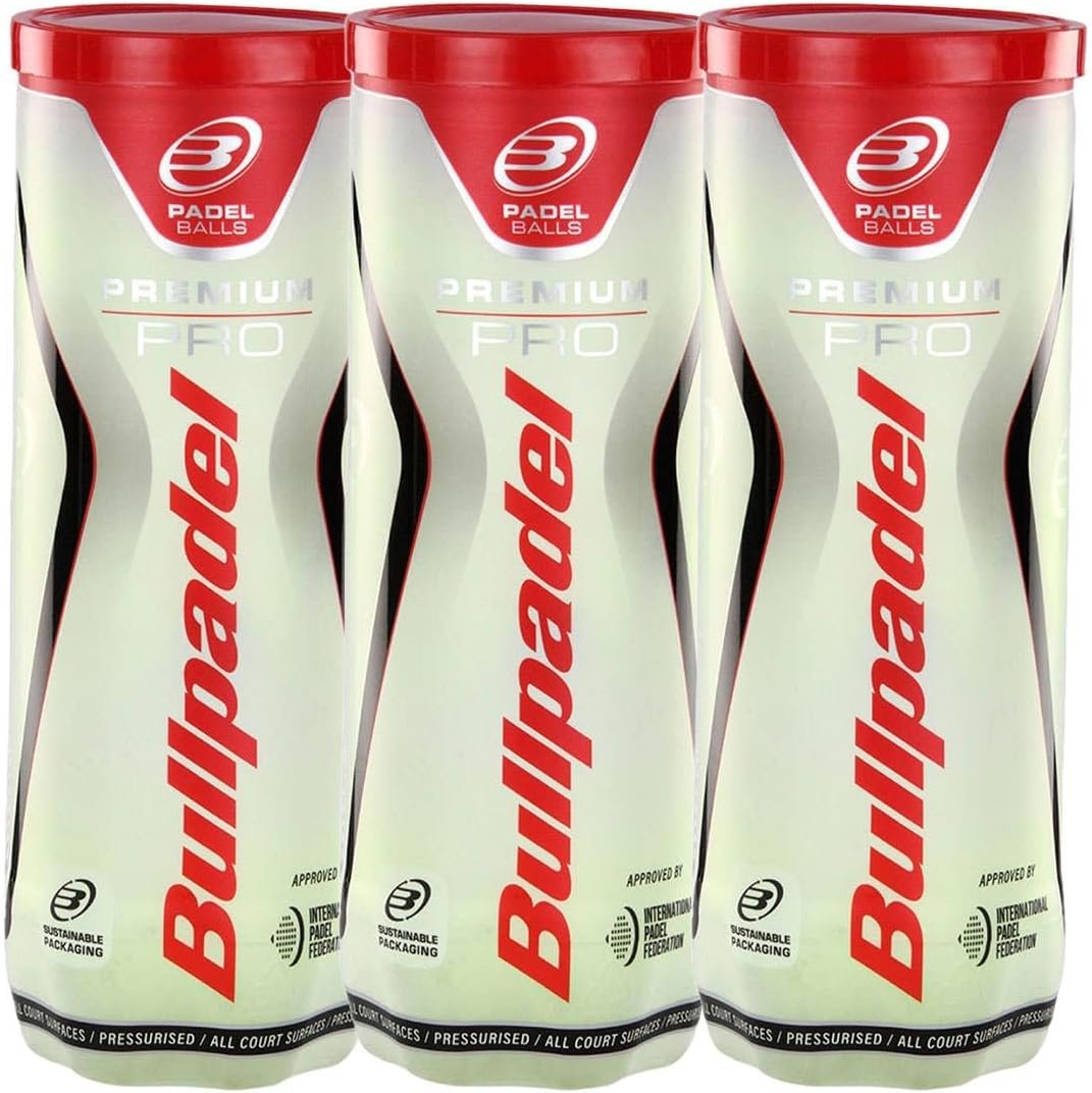Bullpadel Premium Pro · 3 botes / 9 pelotas